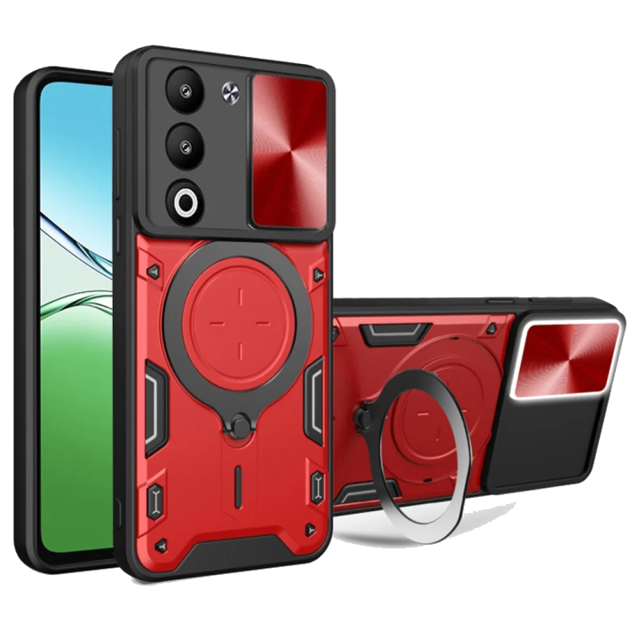 Hülle für Oppo A5 4G / A5 5G, Techsuit, CamGuard Pro, Rot