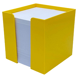Zettelbox, 10 x 10 x 10 cm, gelb