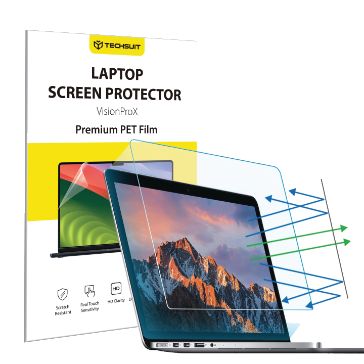 Bildschirmschutzfolie Anti-Blau-Licht Techsuit VisionProX für 14-Zoll-Laptop, Kunststoff