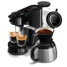 PHILIPS SENSEO® HD6592/64 Switch 2in1 Pad- und Filterkaffeemaschine, Klavierlack
