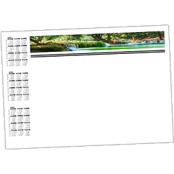 Schreibunterlage, 1-fbg. Druck, mit Kalender 2026/2027 links