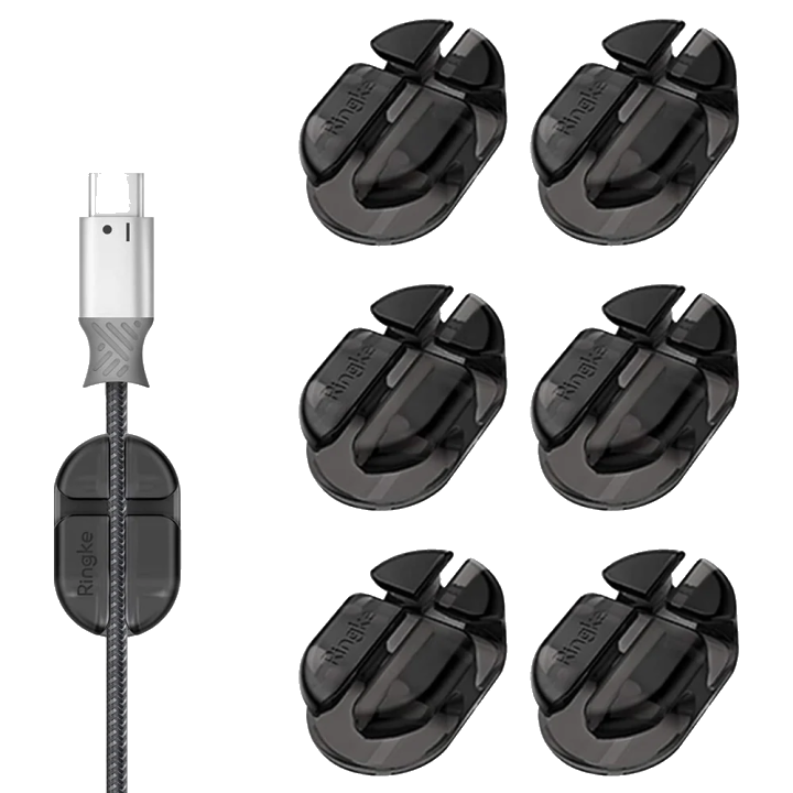 Kabel Organizer Ringke, Set 6 Stück, Schwarz