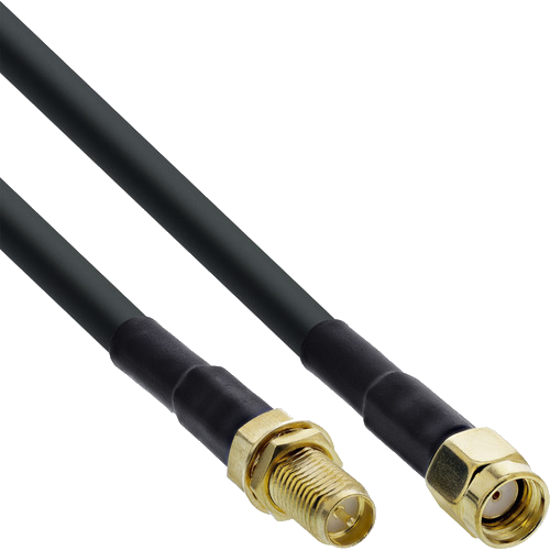 InLine® WLAN Kabel, R-SMA-Stecker auf R-SMA-Kupplung, 1m