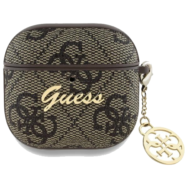 Guess 4G Charm Hülle für Apple AirPods 4, Braun