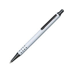 PENKO® Metall-Kugelschreiber Lipari Soft Gun, blaue Mine, weiß