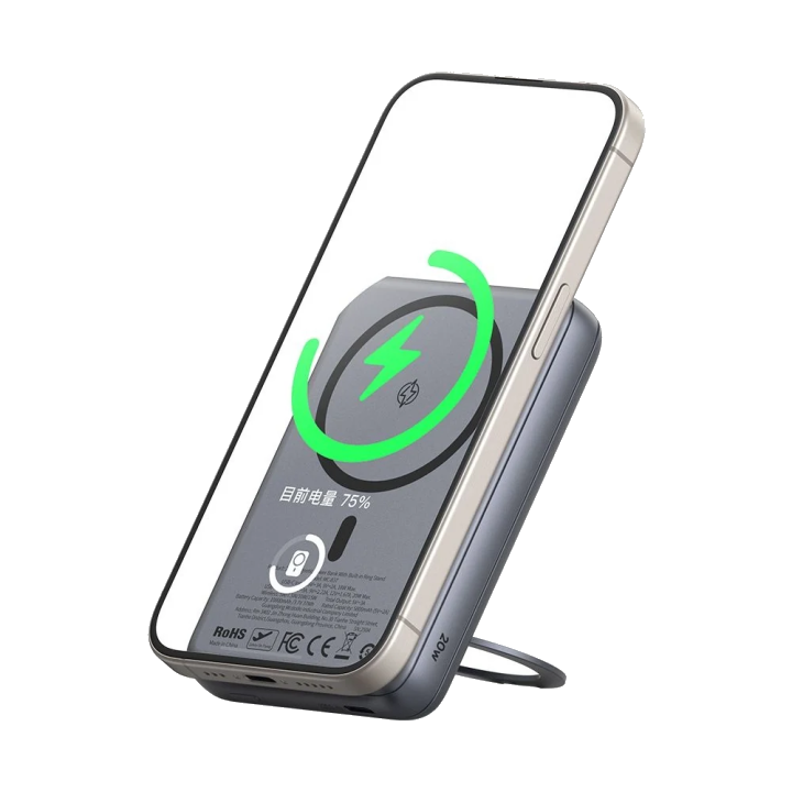 Externer Wireless-Akku McDodo MC-8371 Meta, 10000mAh, 20W, PD + FQI, 1 x QI - 1 x USB-C, Grau