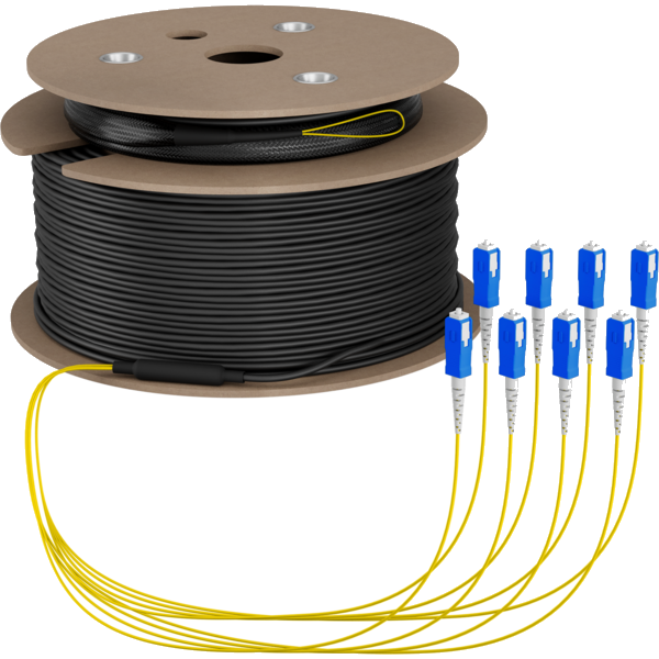 Trunkkabel U-DQ(ZN)BH OS2 8E (1x8) SC-SC, 110m Dca LSZH G657A1