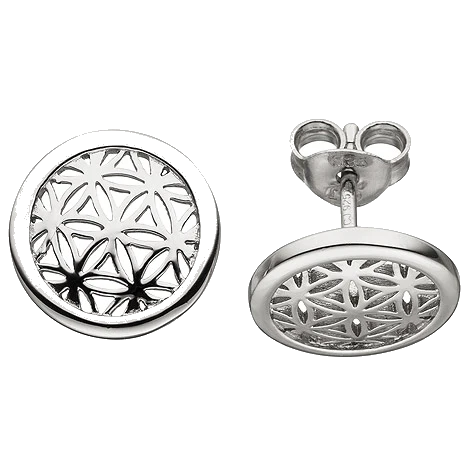 Ohrstecker blume des Lebens 925 Sterling Silber Ohrringe Silberohrringe