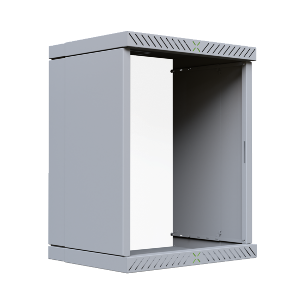 Verkleidung für 19" X-Rack Wandgehäuse, ohne Tür 15HE grau RAL7035 2/3