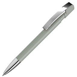 uma® Druckkugelschreiber SkyGum, blaue Mine, grau