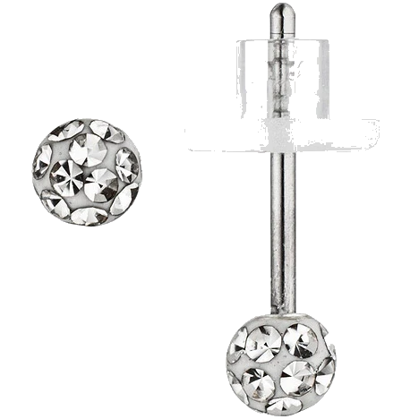 Ohrstecker Kugel Edelstahl mit SWAROVSKI® ELEMENTS Ohrringe Kugelohrstecker