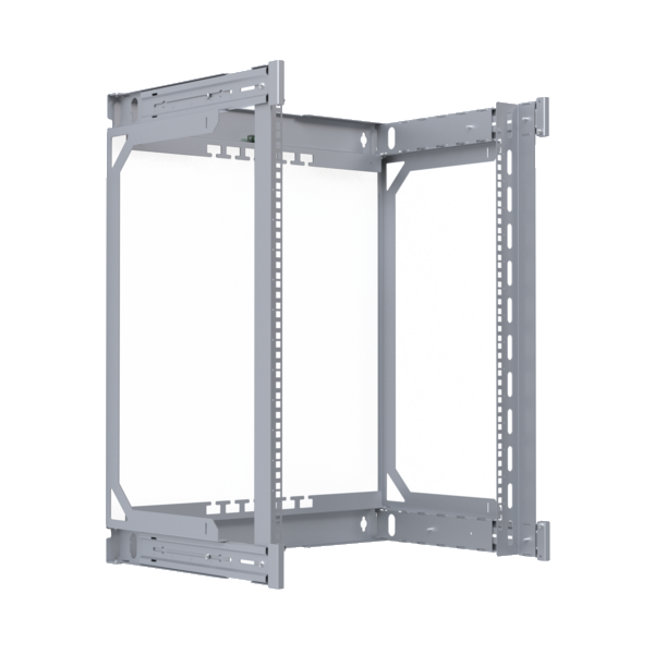Rückrahmen für 19" X-Rack Wandgehäuse, 400-600mm 15HE 600x766mm verzinkt 1/3