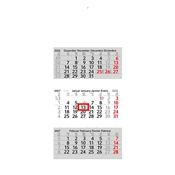 Geiger-Notes 3-Monats-Recycling-Wandkalender Profil 2027, green+blue, inkl. Druck