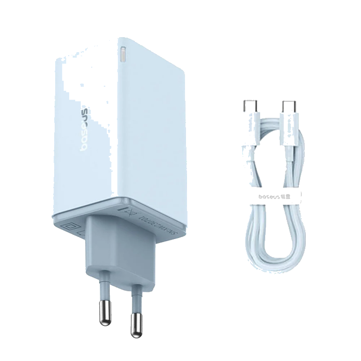 Netzteil mit USB-C-Kabel Baseus GaN6 Pro, 65W, 3,25A, 2 x USB-A - 2 x USB-C, Blau P10162701313-00