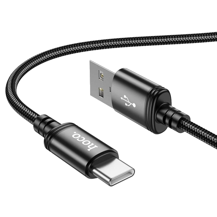 Daten- und Ladekabel USB-A - USB-C HOCO X89, 18W, 1m, Schwarz