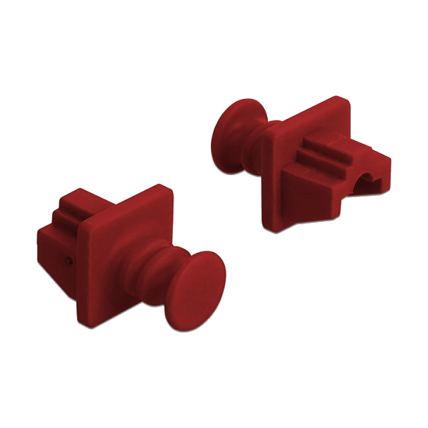DELOCK RJ45 Staubschutz für Buchse 10 Stück rot