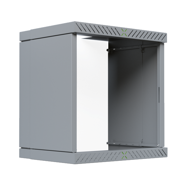 Verkleidung für 19" X-Rack Wandgehäuse, ohne Tür 12HE grau RAL7035 2/3