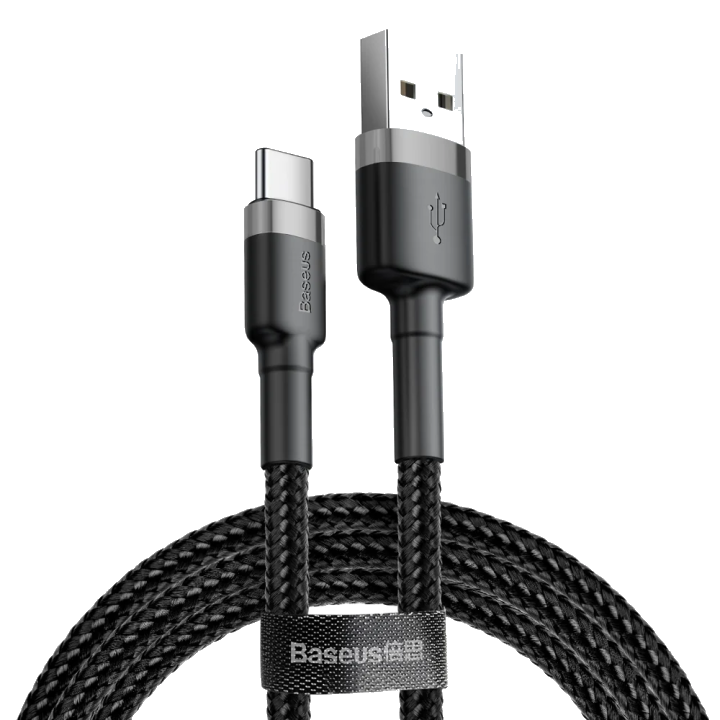 Baseus Cafule USB-A auf USB-C Kabel 60W 0.5m | Schwarz | Nylon