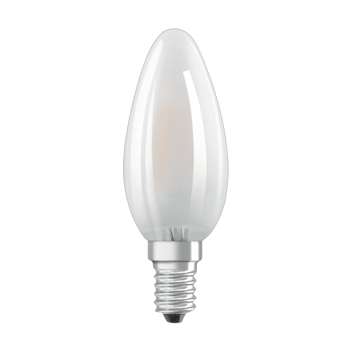 "LED-Lampe ""Retrofit"", Kerze, 4W ersetzt 40W, E14, Warmweiß, matt, 2 Stück (00217797)"