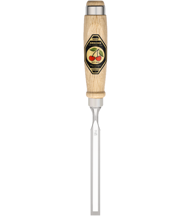 Kirschen Stechbeitel mit Weißbuchenheft 12mm