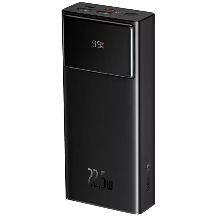 Externer Akku Baseus Star Lord, 30000mAh, 22.5W, QC + PD, 1 x USB-C - 2 x USB-A, Schwarz PPXJ080101