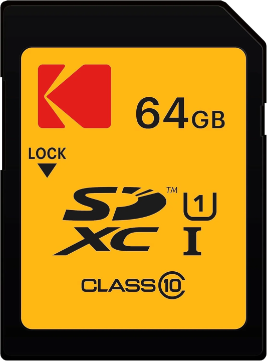 SDXC-Speicherkarte Kodak, 64Gb, Klasse 10 / UHS-1 U1 EKMSD64GXC10K