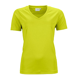 JAMES & NICHOLSON Damen Funktions T-Shirt Active, gelb, S
