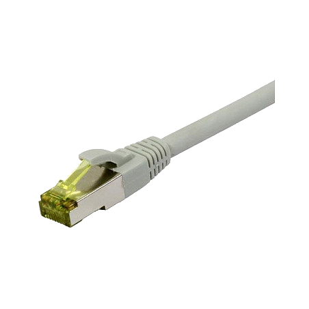 Synergy21 Patchkabel RJ45, CAT6A 500Mhz, 0,5m, grau, S-STP(S/FTP), TPE/LSZH(Ultraflex), AWG26, mit CAT7 Rohkabel,