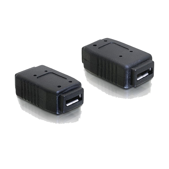 DeLOCK Adapter USB micro-A+B female to USB micro-A+B female