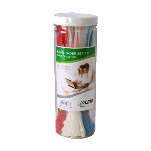 InLine® Kabelbinder-Set, 300 Stück