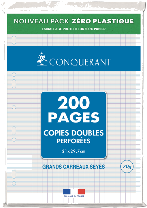 CONQUERANT Sept Kanzleipapier, DIN A4, SEYES, 100 Blatt