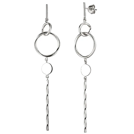 Ohrhänger lang 925 Sterling Silber Ohrringe Ohrstecker Silberohrringe