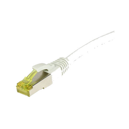 Synergy21 Patchkabel RJ45, CAT6A 500Mhz, 0,25m, weiss, S-STP(S/FTP), TPE/LSZH(Ultraflex), AWG26, mit CAT7 Rohkabel,