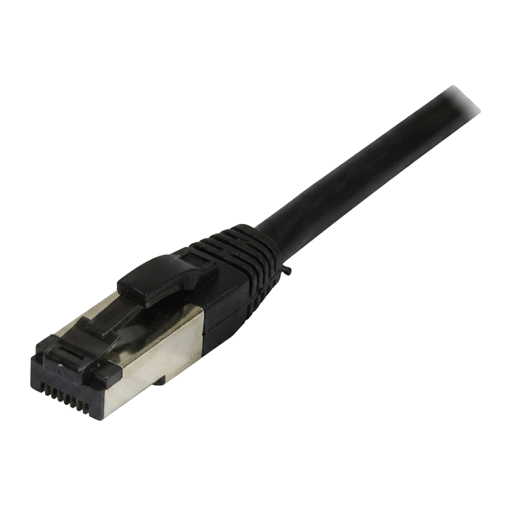 Synergy21 Patchkabel RJ45, CAT8.1 2000Mhz, 0,25m, schwarz, S-STP(S/FTP), TPE/LSZH(SuperFlex), AWG26,