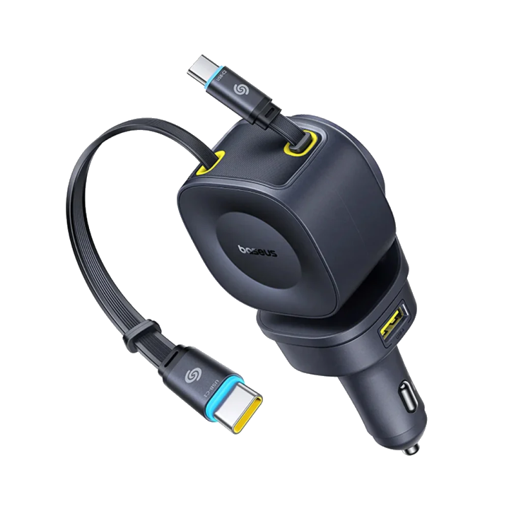 Auto-Ladegerät mit USB-C-Kabel Baseus PrimeTrip VR2 Max, 163W, 3A, 1 x USB-A - 1 x USB-C, Schwarz C0206500