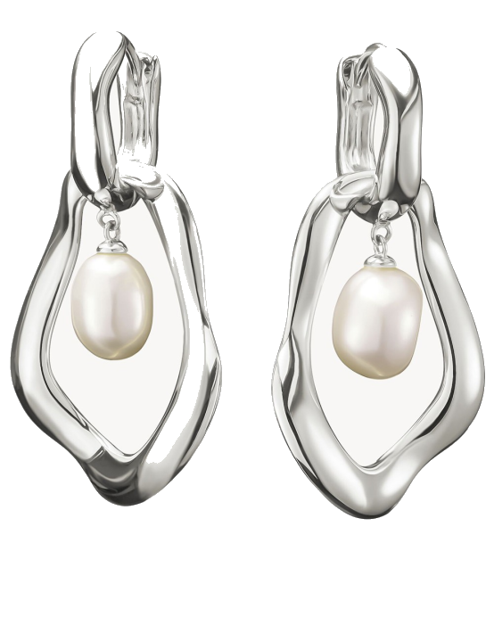 Thomas Sabo H2321-082-14 Creolen mit Perlen-Anhänger Natural Beauty Silber Damen
