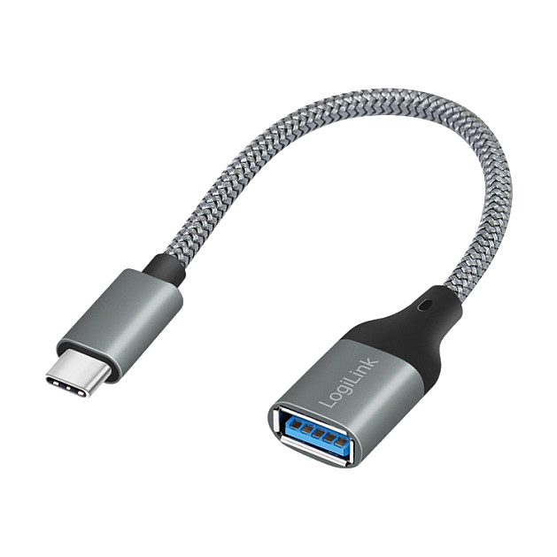 LogiLink USB 3.2 Adapterkabel, USB-C Stecker-USB-A Kupplung