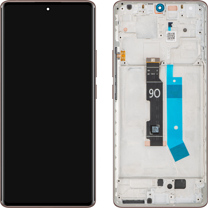 Display mit Touchscreen Xiaomi Redmi Note 14 Pro 4G, mit Rahmen, Gold (Sand Gold), Service Pack 560009000O600