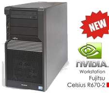 COMPUTER FUJITSU CELSIUS R670-2 XEON E5 32GB ECC NVIDIA FX3800 RAID CONTR NEU