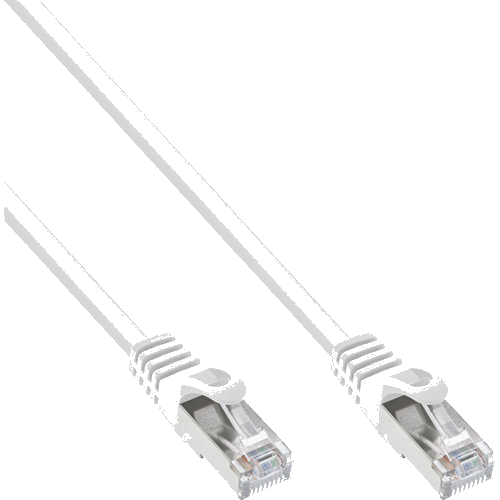 InLine® Patchkabel, SF/UTP, Cat.5e, weiß, 3m