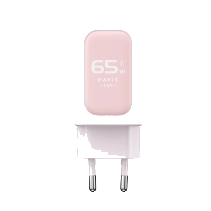 Netzladegerät HAVIT UC260, 65W, 3A, 1 x USB-A - 2 x USB-C, Rosa