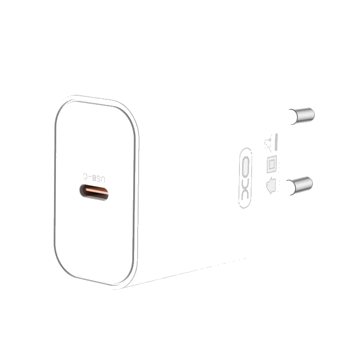 Netzladegerät XO Design CE32, 20W, 3A, 1 x USB-C, Weiß