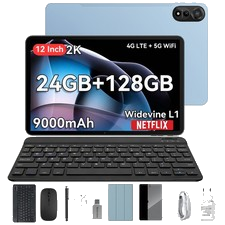 Blackview Mega 2 12" Tablet 24GB(6+18) 128GB Android 15 2K 4G LTE Widevine L1 HD
