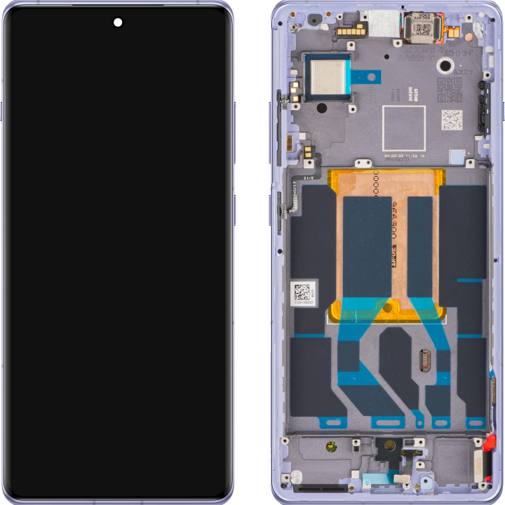 Display mit Touchscreen OnePlus 12R, mit Rahmen, Lila (Electric Violet), Service Pack 621029000159