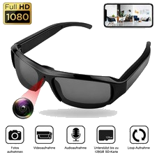 Tragbare HD 1080p Mini Brille ✅ Kamera ✅ Video recorder ✅ tragbar Outdoor ✅