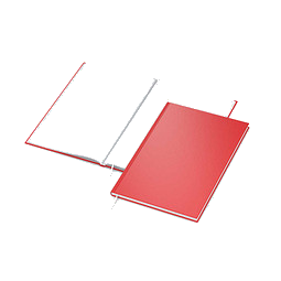 Geiger-Notes Notizbuch, DIN A4, kariert, rot-matt