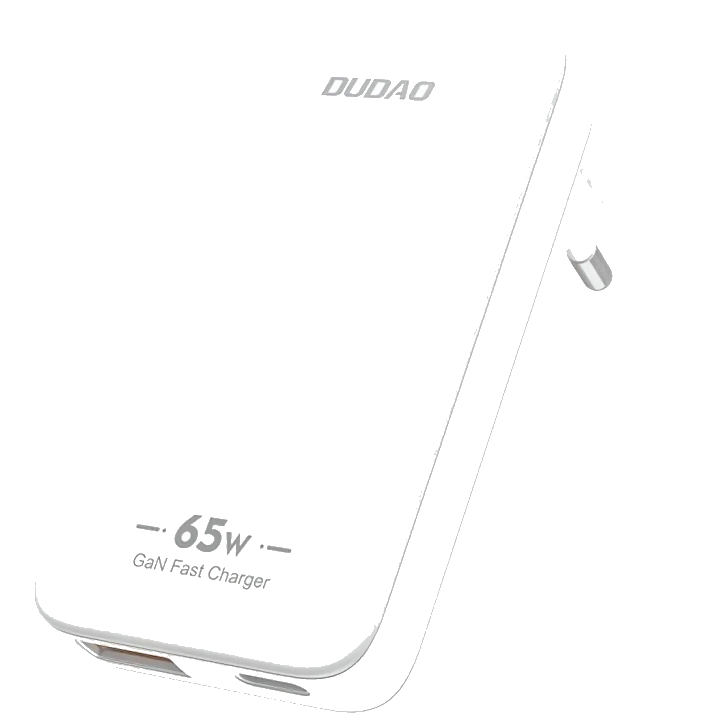 Netzladegerät Dudao A65Q Travel, 65W, 3.25A, 1 x USB-A - 1 x USB-C, Weiß