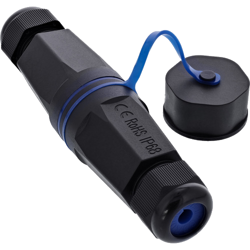InLine® Kabelverbinder Leergehäuse RJ45 Keystone, IP68, mit Deckel