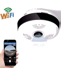 360° Überwachungskamera Full HD Panorama Wlan Fisheye Nachtsicht App