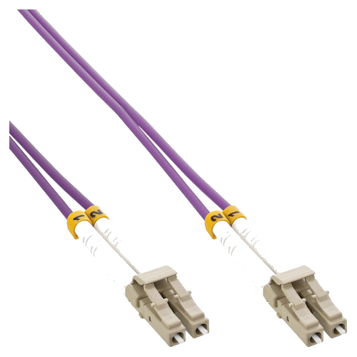 InLine® LWL Duplex Kabel, LC/LC, 50/125µm, OM4, 1m